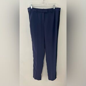 Rebecca‎ Taylor navy blue with tuxedo stripe dress pant size 8
